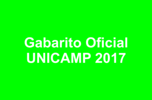 Gabarito Oficial Unicamp 2017