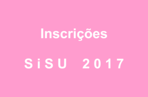 Inscrições SiSU 2017