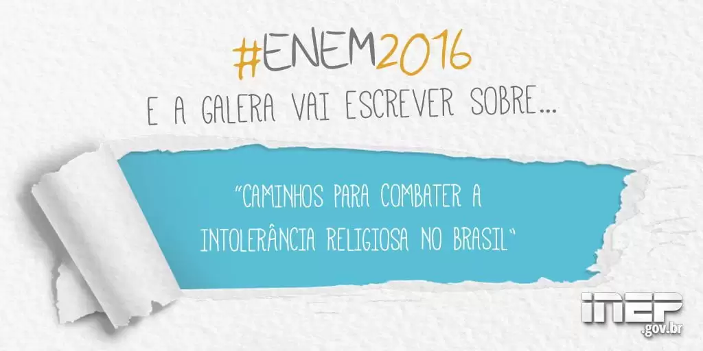 Tema da redação do Enem 2016