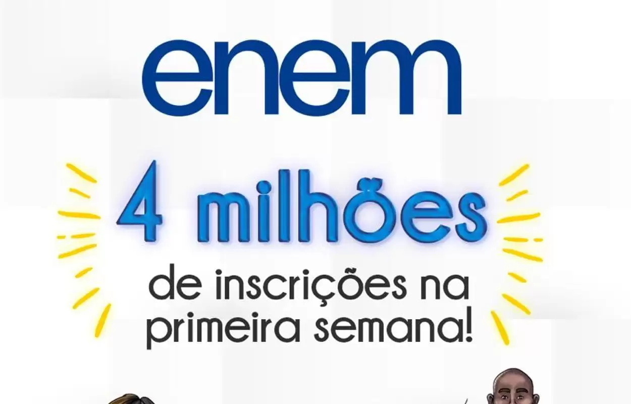 Enem 2019 alcança 4 milhões de candidatos na primeira semana de inscrições abertas