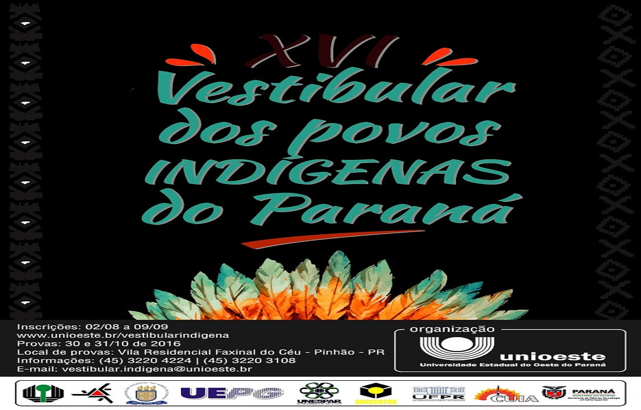 CUIA divulgou Vestibular dos Povos Indígenas do Paraná, ingresso 2020