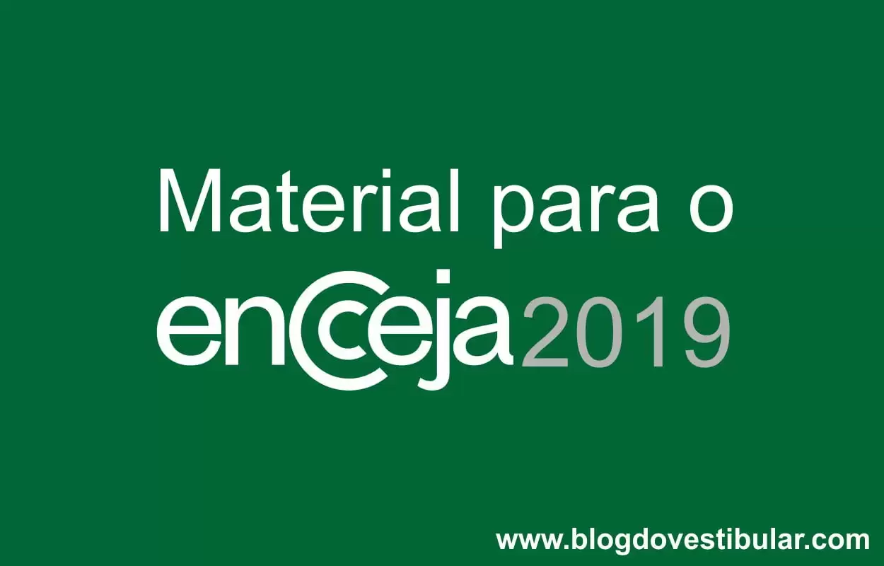 Inep disponibiliza material gratuito para o Encceja 2019