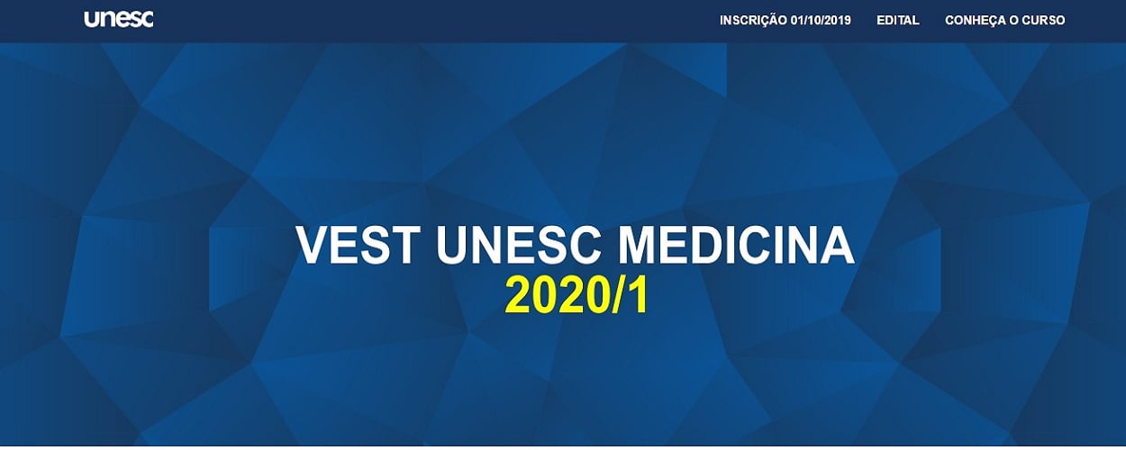 UNESC 2020: Inscrição para o curso de Medicina