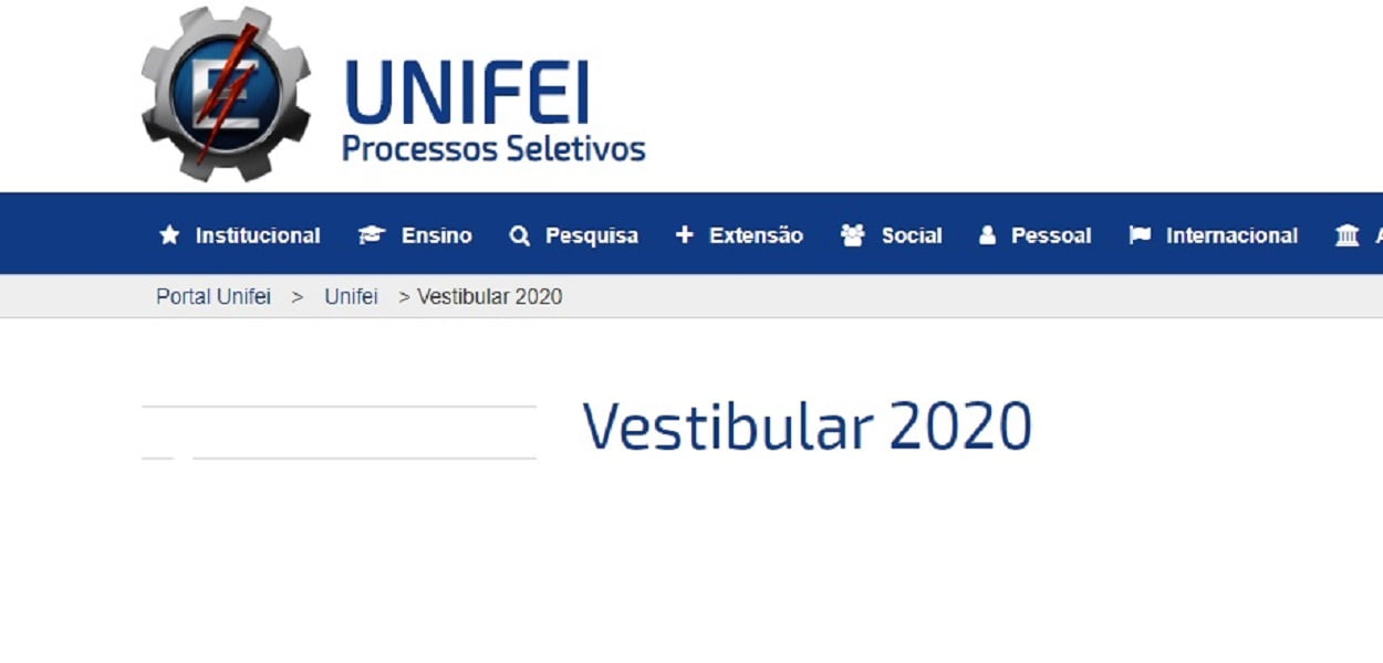 Unifei 2020: Inscrição aberta para o Vestibular