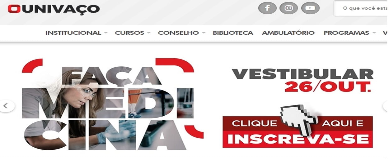 Univaço 2020: Inscrição para o Vestibular de Medicina
