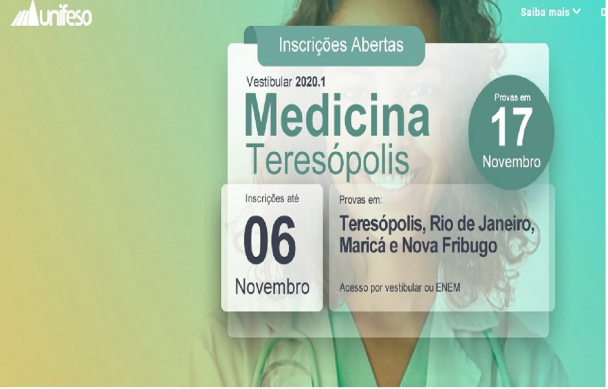 Unifeso 2020: Inscrição aberta para o curso de Medicina