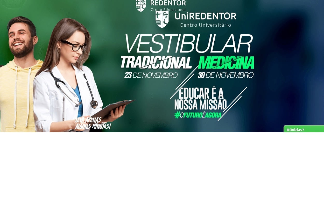 Uniredentor 2020: Inscrição para o Vestibular de Medicina