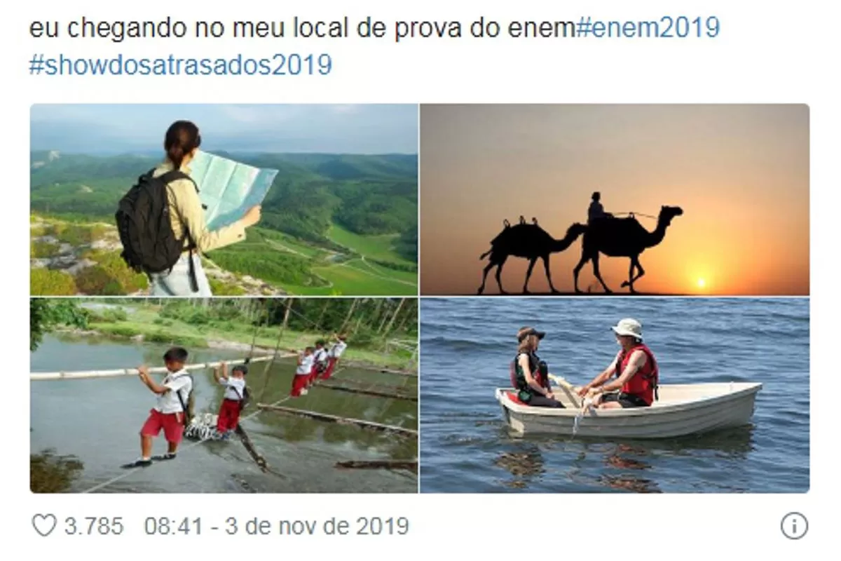 #Showdosatrasados; confira memes do Enem 2019