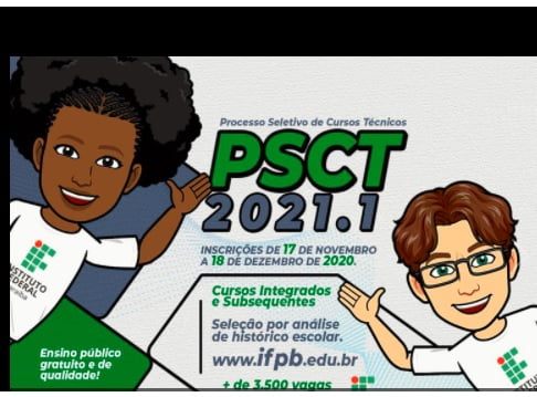 IFPB abre inscrição para o Processo Seletivo 2021