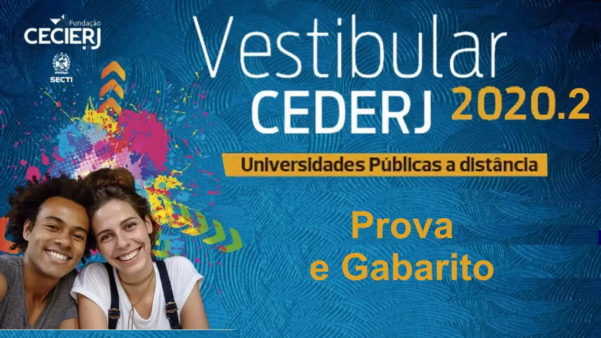 Cederj 2020.2: confira prova e gabarito