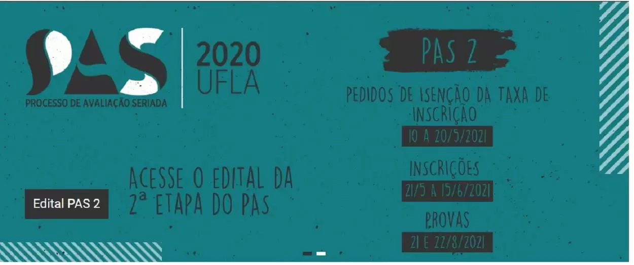 UFLA abre inscrição referente ao PAS II 2020