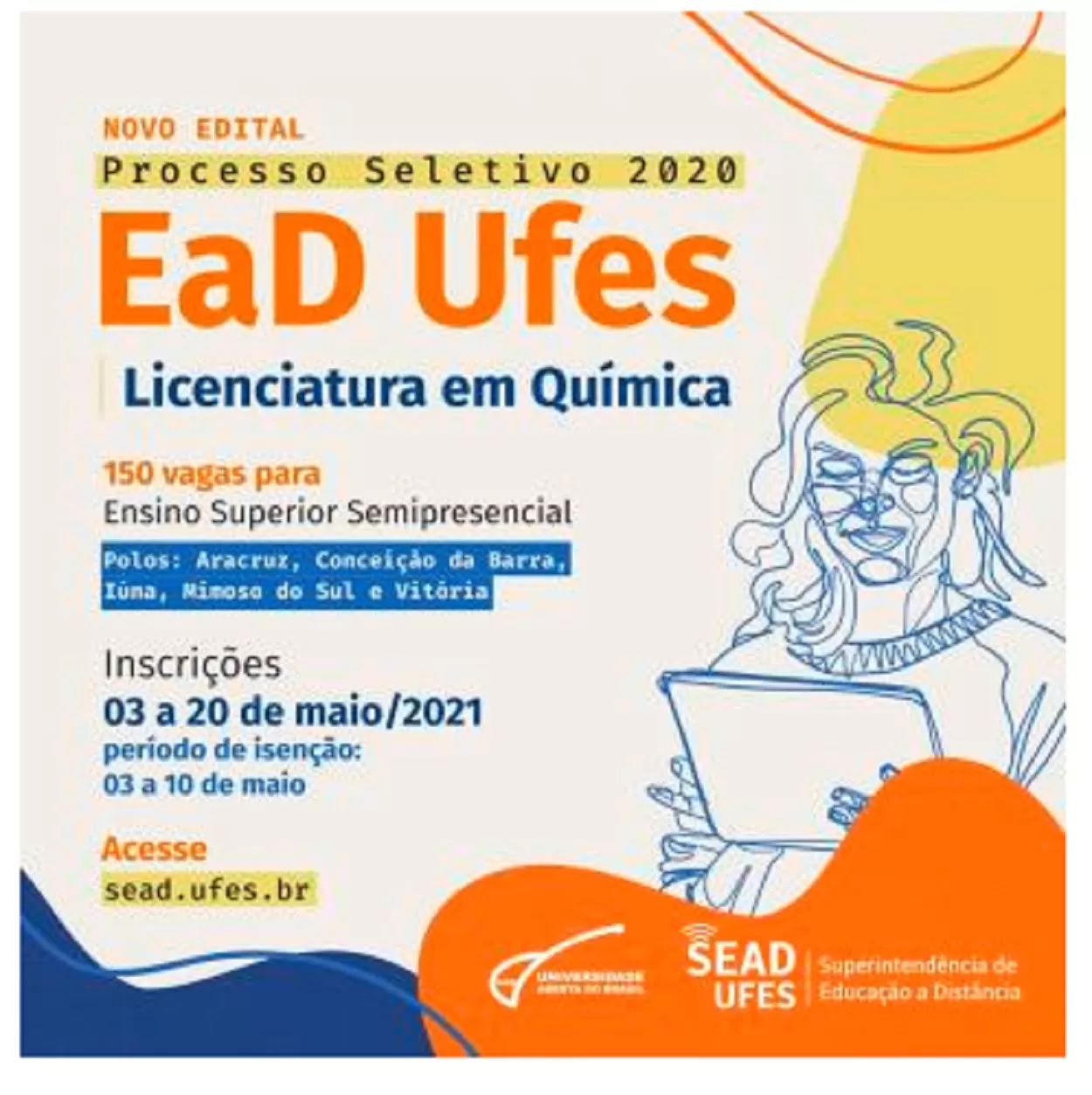 UFES abriu inscrição para Licenciatura em Química EAD 2021