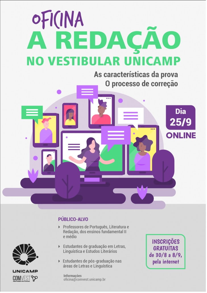 Unicamp abre inscrição para Oficina ” A redação no Vestibular Unicamp”