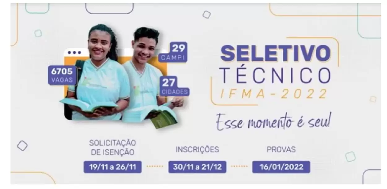 IFMA divulga inscrição e provas do Processo Seletivo 2022