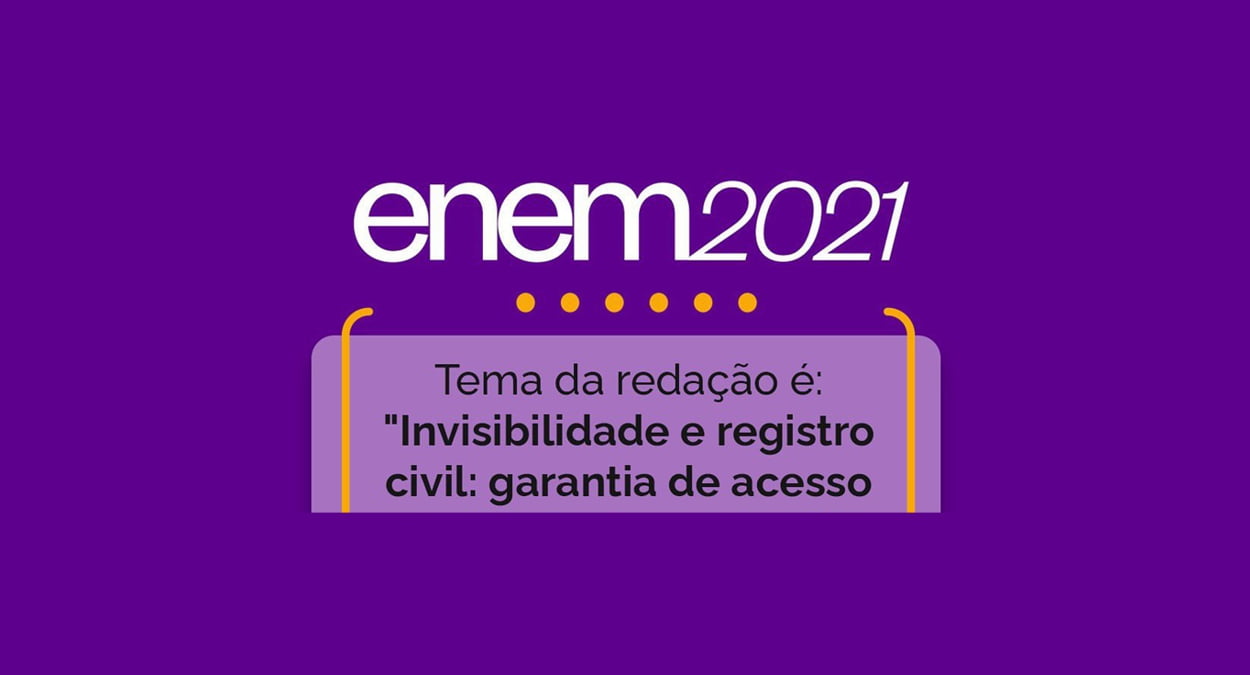 Tema da redação do Enem 2021
