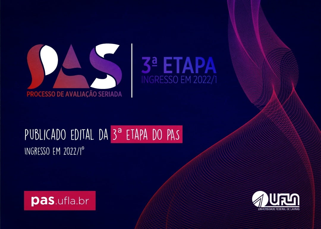 UFLA divulgou inscrição da terceira etapa do PAS 2020 – 2022