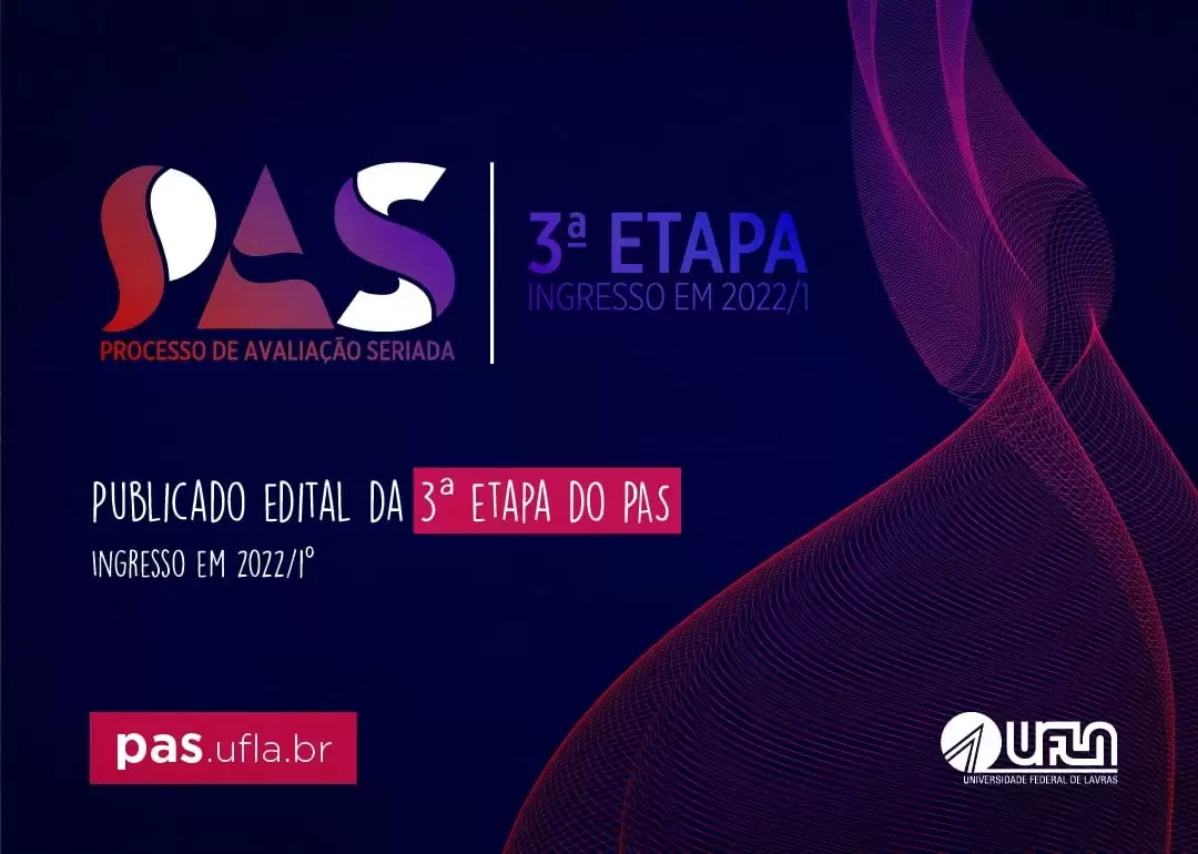 UFLA divulgou inscrição da terceira etapa do PAS 2020 – 2022