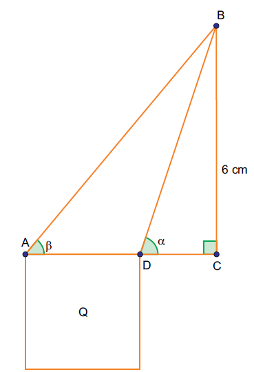 Questão resolvida envolvendo trigonometria e triângulo retângulo, da USCS