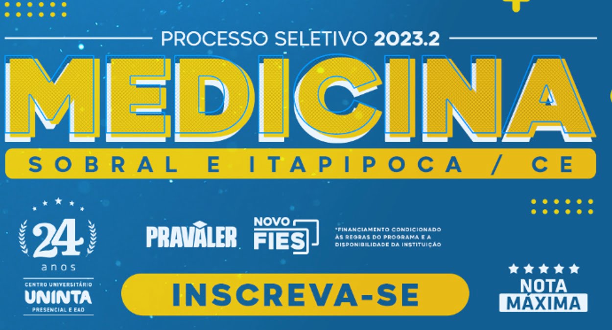 Uninta abriu inscrição para o Vestibular de Medicina 2023.2