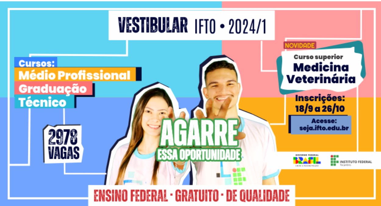 IFTO Vestibular 2024: Veja como fazer sua inscrição para quase 3.000 vagas