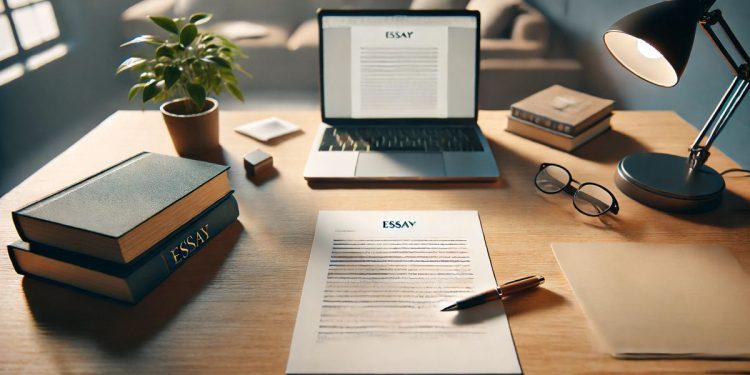 Folha de redação sobre a mesa