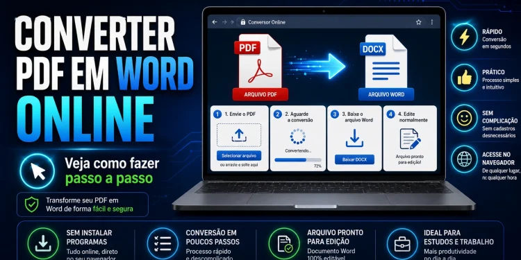 Converter PDF em Word Online: Veja Como Fazer Passo a Passo
