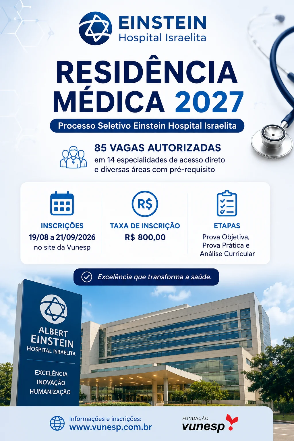 inscrição residência médica einstein 2027