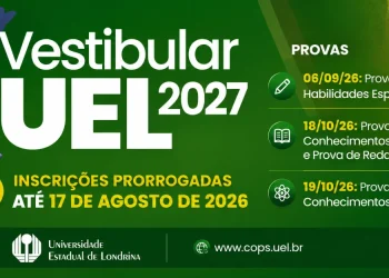 Prorrogação das inscrições Vestibular UEL 2027