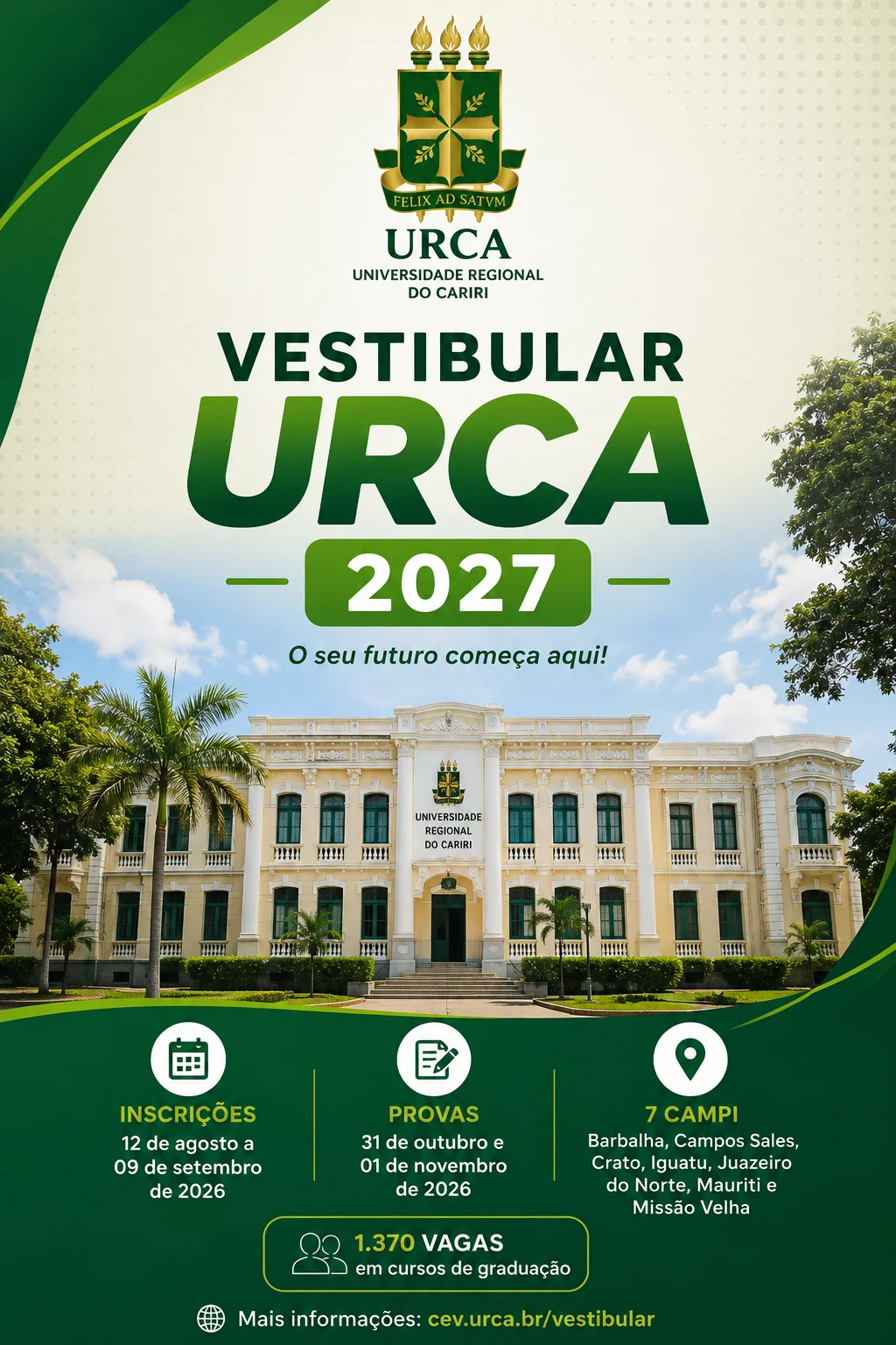 Vestibular Urca 2027 (Imagem: IA)
