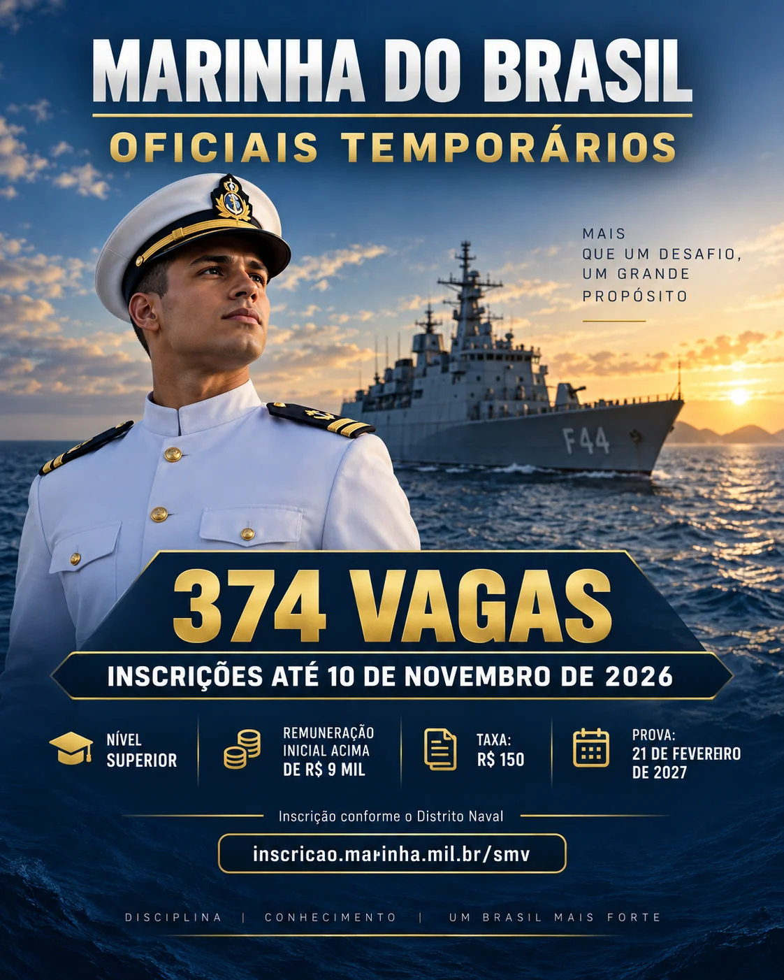 oficiais temporários marinha 2027
