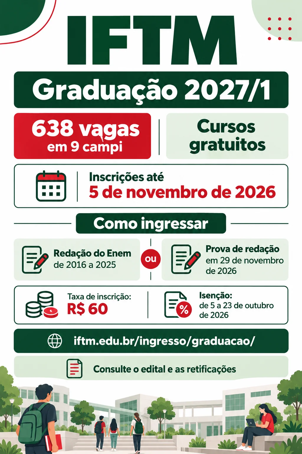 inscrições iftm 2027