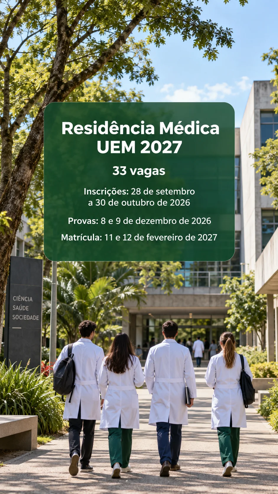 inscrição residência médica uem 2027