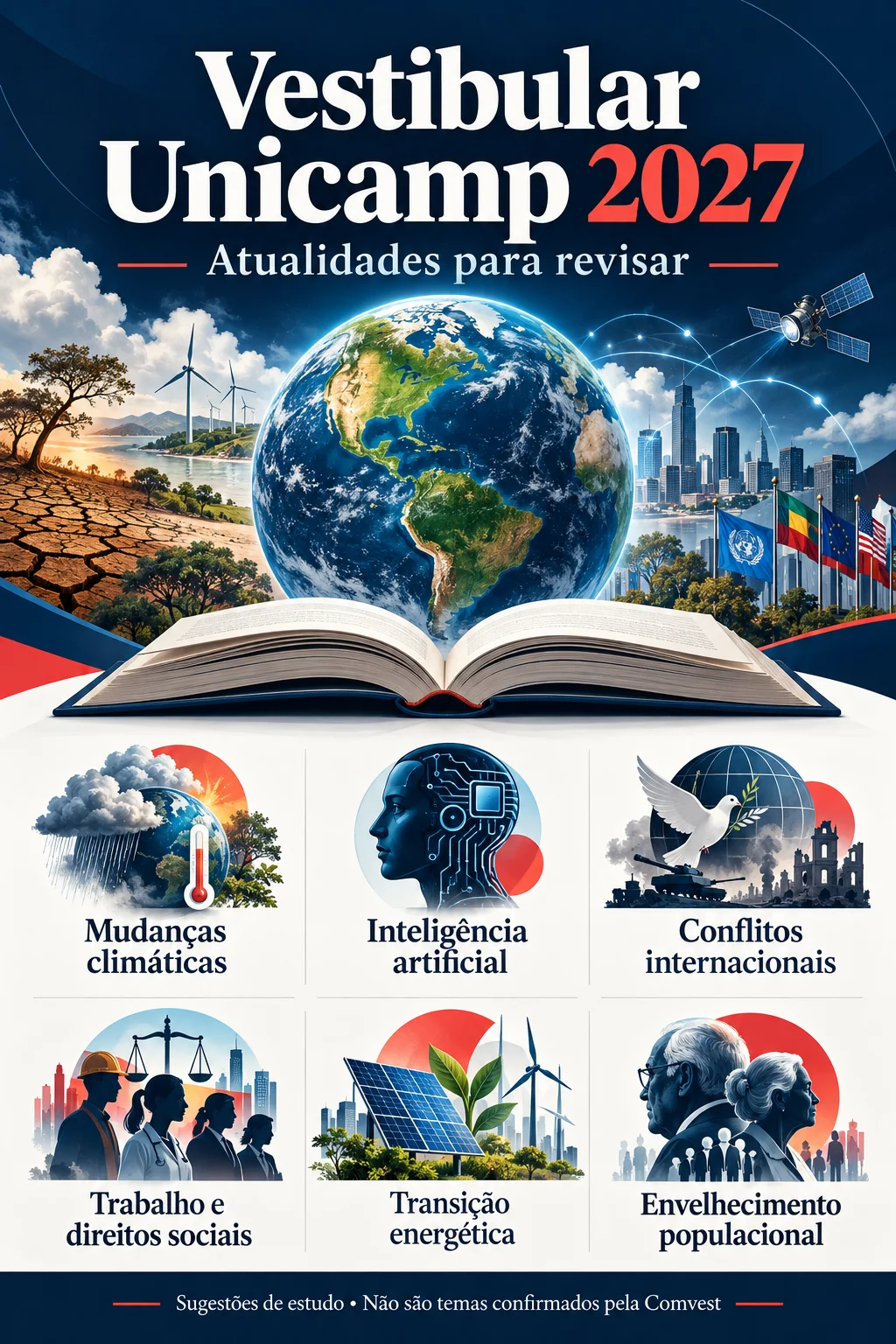 Atualidades Vestibular Unicamp 2027 (Imagem IA)