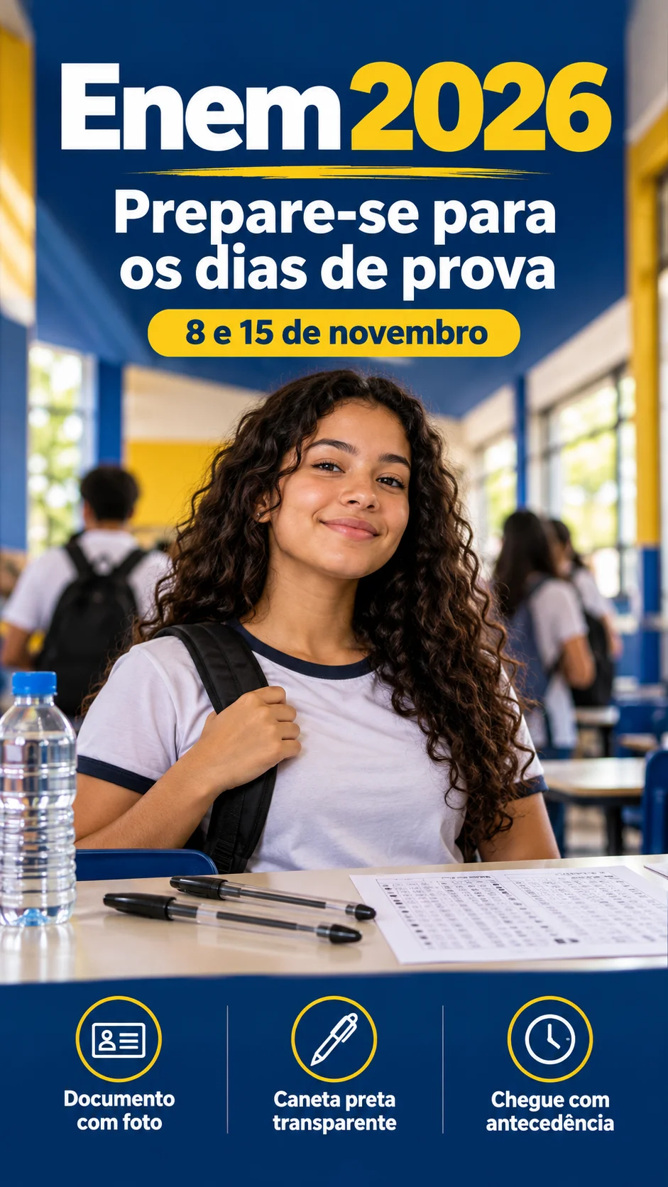 Enem 2026 dia das provas (Imagem IA)